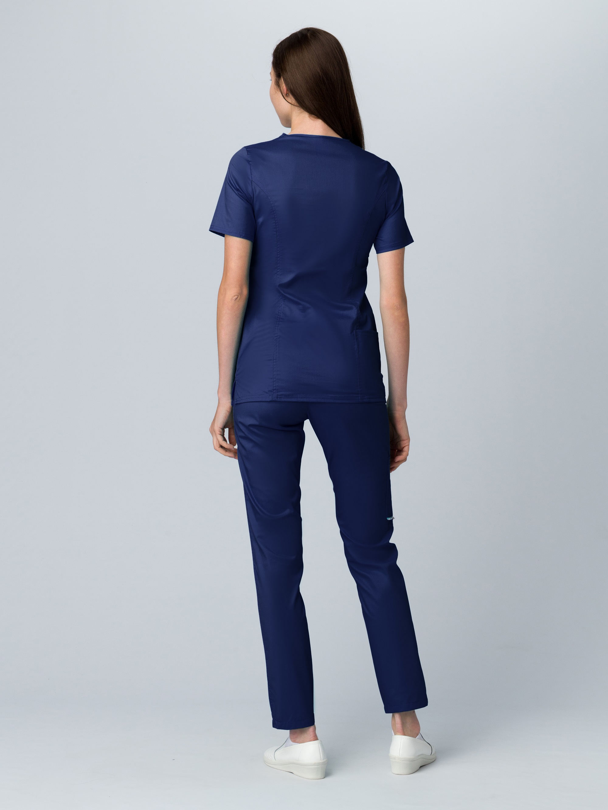 Костюм женский хирургический Модерн-002 (тк.Спандекс,175) MedLine, т.синий