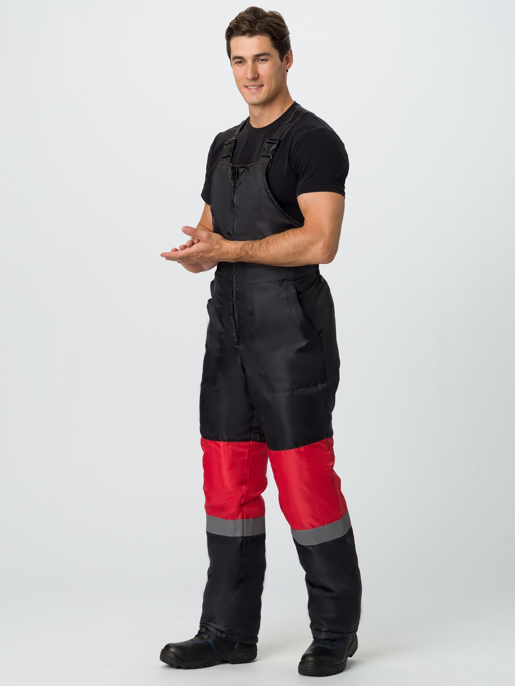 Костюм зимний Профи (тк.Оксфорд) п/к, красный/черный