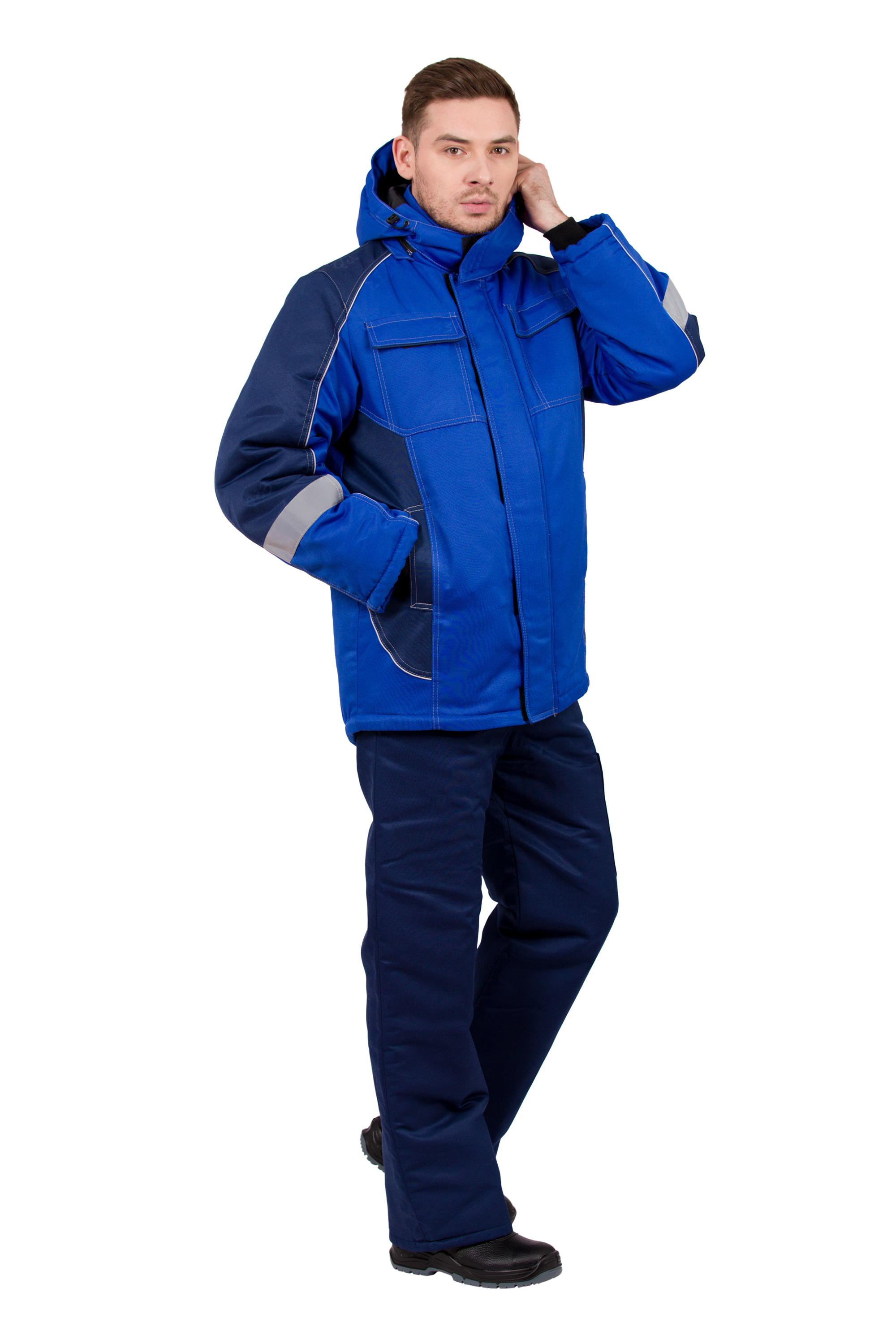 Куртка 'Страйк' василек/т.синий (зимняя)