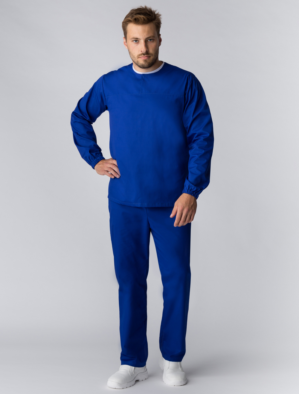 Костюм мужской ХАССП-Стандарт (тк.Оптима,160), васильковый