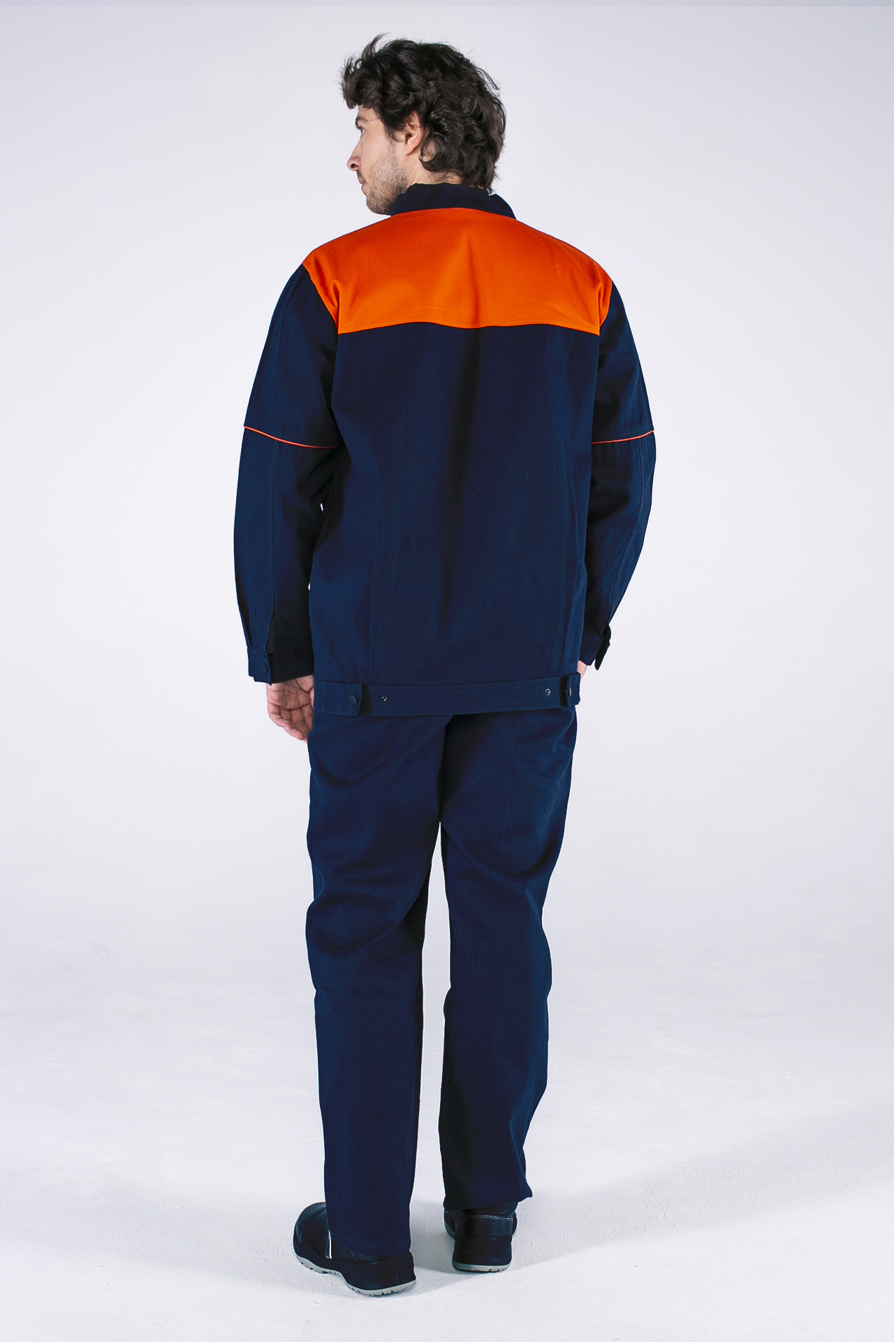 Костюм Союз (тк.Саржа,230) брюки, т.синий/оранжевый
