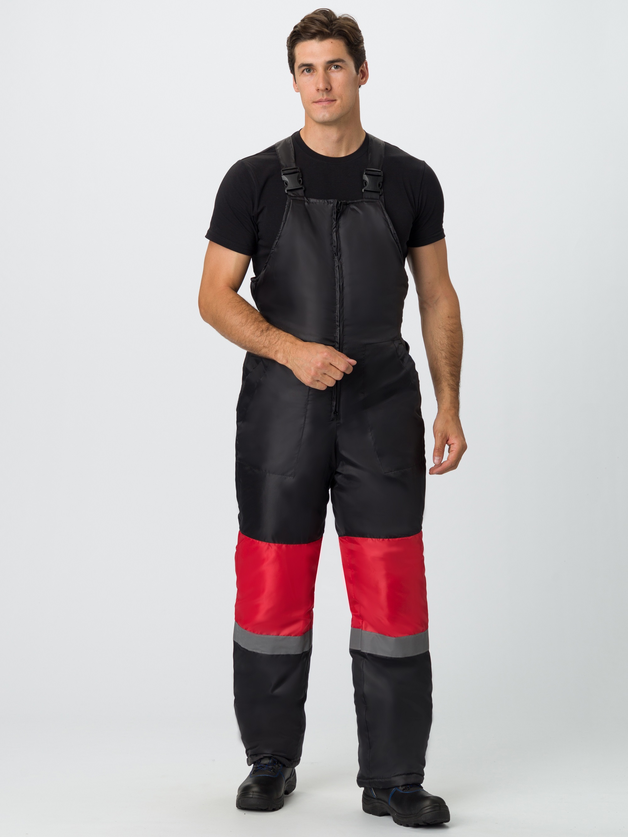 Костюм зимний Профи (тк.Оксфорд) п/к, красный/черный