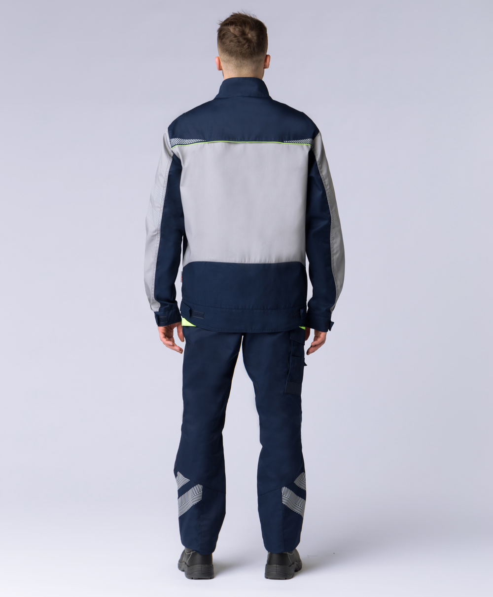Куртка укороченная мужская PROFLINE SPECIALIST (тк.Смесовая,240), т.синий/серый